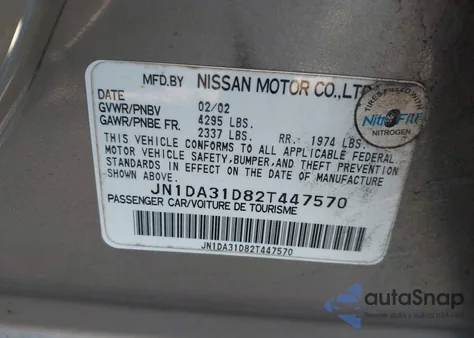 2002 Nissan Maxima Gle z USA, uszkodzony, nr VIN JN1DA31D82T447570
